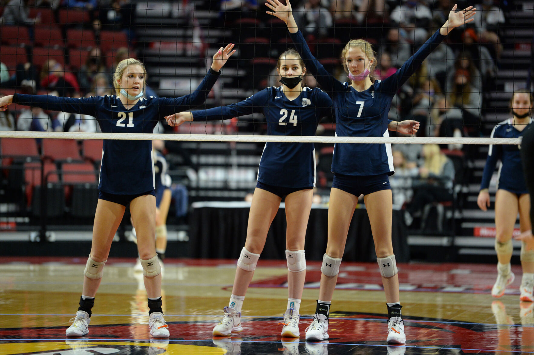 Class 2A girls volleyball state semifinal, Mater Dei vs. Lombard Montini